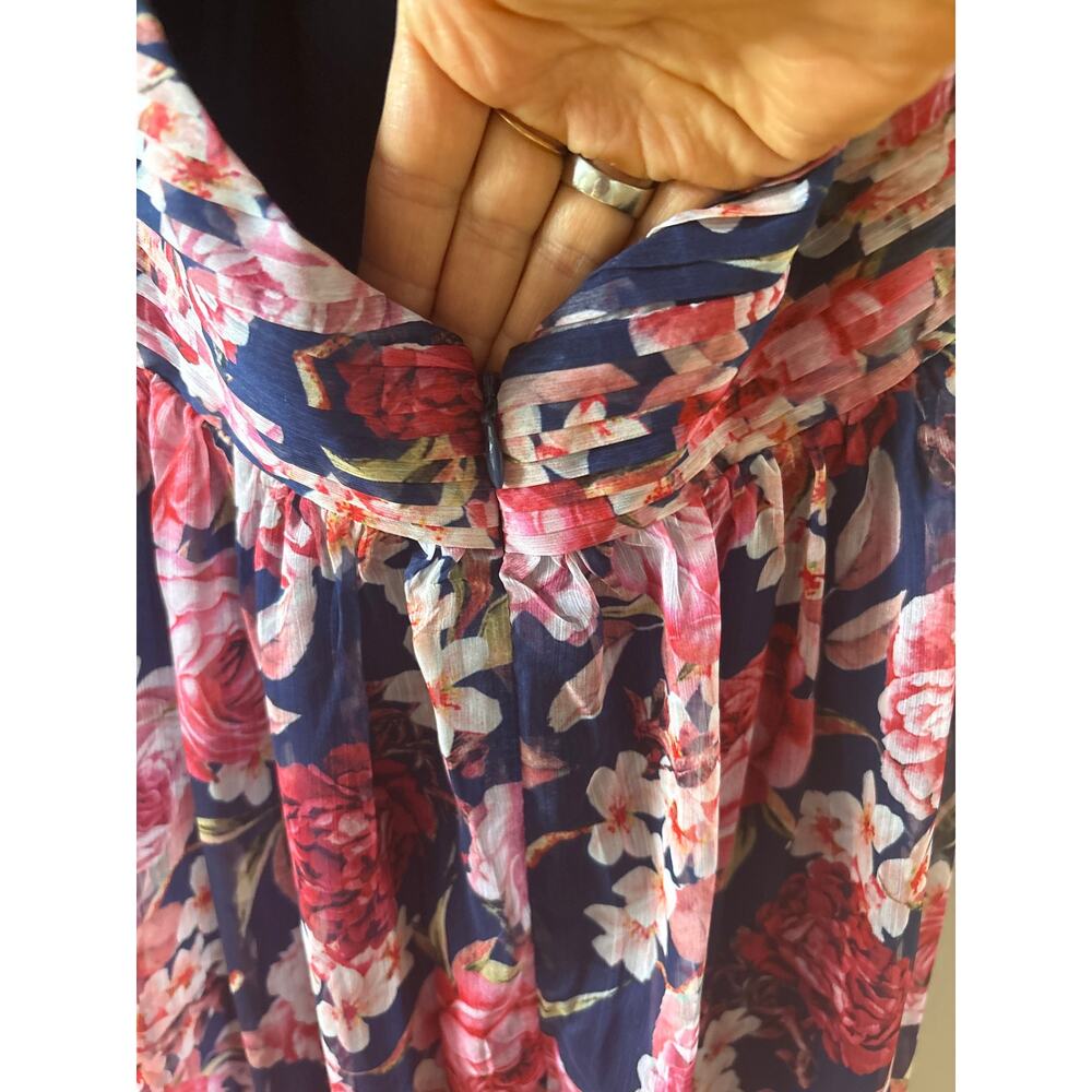 NWT Petal and & pup navy floral Lennon maxi wedding guest dress medium - Picture 6 of 9